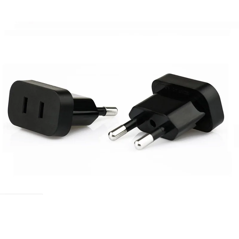 

4.0/4.8mm CN US To EU Power 2 Round Plug Adapter China Socket To Euro Europe Plug Converter Travel Euro Europe AC Power Adapter