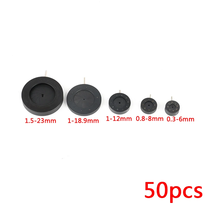 

50pcs Amplifying Diameter 0.3-6mm Zoom Optical Iris Diaphragm Aperture Condenser 12 Blades For Digital Camera Microscope Adapte