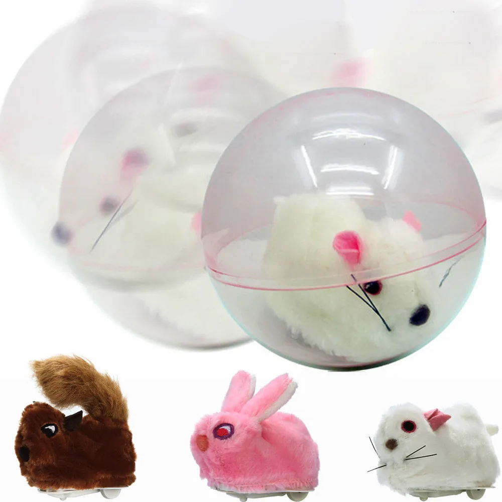 Plastic Plush Running Hamster In A Ball Electric Plush Rolling Plush