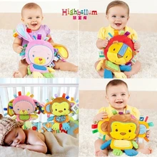 Baby Toys Rattles Pacify Doll Plush Baby Pillow Animal Hand Bells Sleeping Bed Pillow Newborn Animal Rattles Bed Pillow Toy