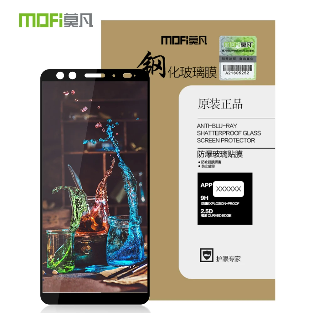 

MOFI For HTC U12 Plus Screen Protector for HTC 12+ Tempered Glass Full Coverage AGC 9H 2.5D LCD Guard Protective Film Shockproof