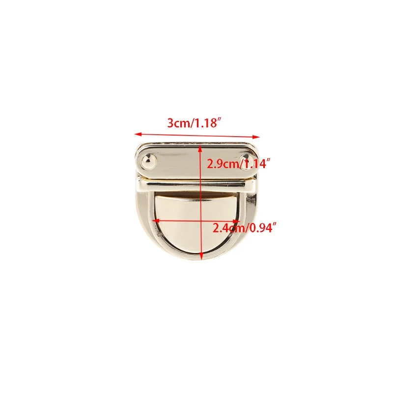 Новейшая металлическая застежка поворотный замок для DIY сумки кошелек аппаратное закрытие