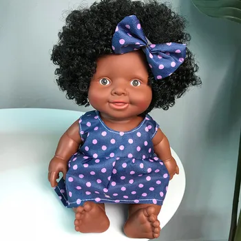 

2019 Baby Movable Joint African Doll Toy Black Doll Best Gift Toy Christmas Gift Playmate Boneca menina Baby Dolls Toys for Girl