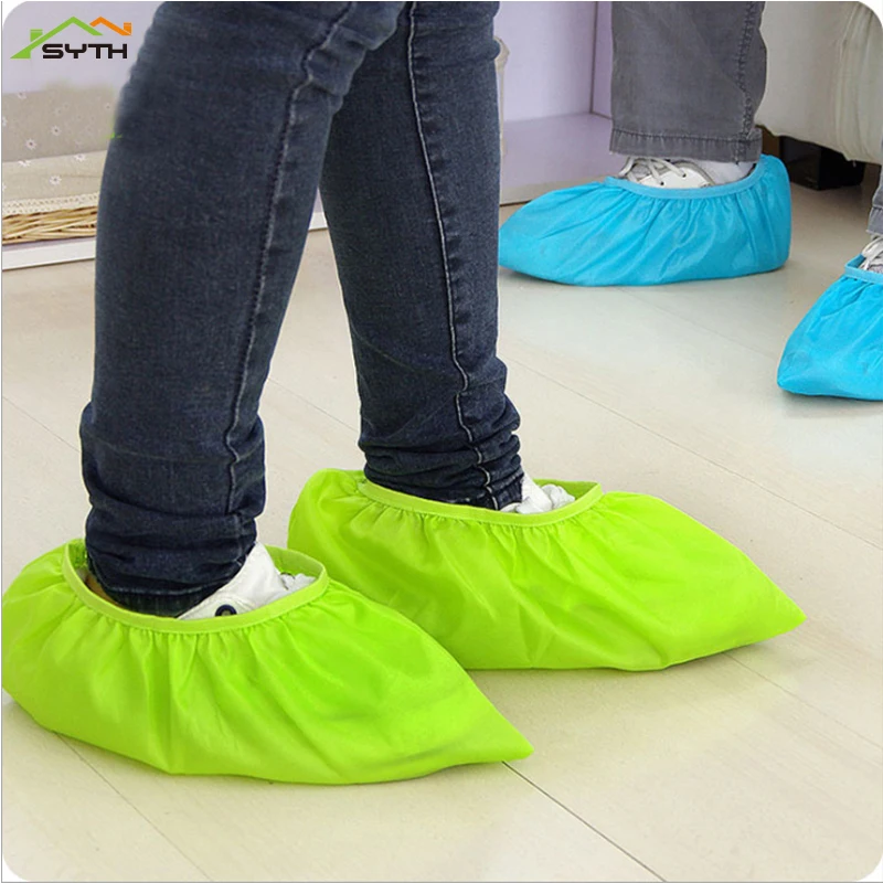 1Pair thick reusable elastic shoe cover household indoor anti slip