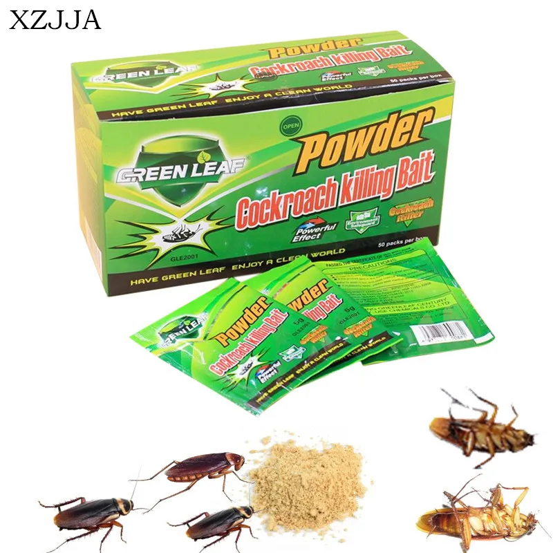 

10Packs Green Leaf Effective Killing Cockroach Bait Powder Cockroach Repeller Insect Roach Killer Anti Pest Reject Control Trap