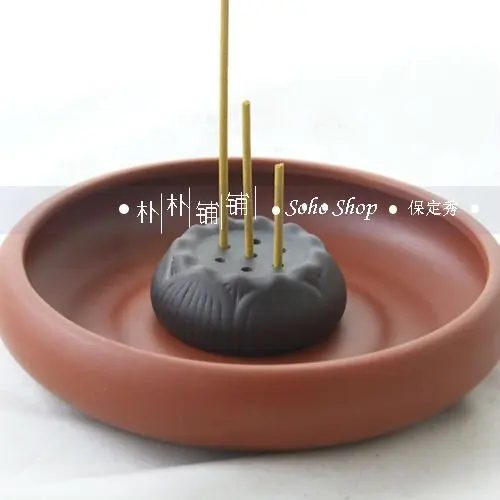 Buy Handmade red pottery clay incense burner w/movable
