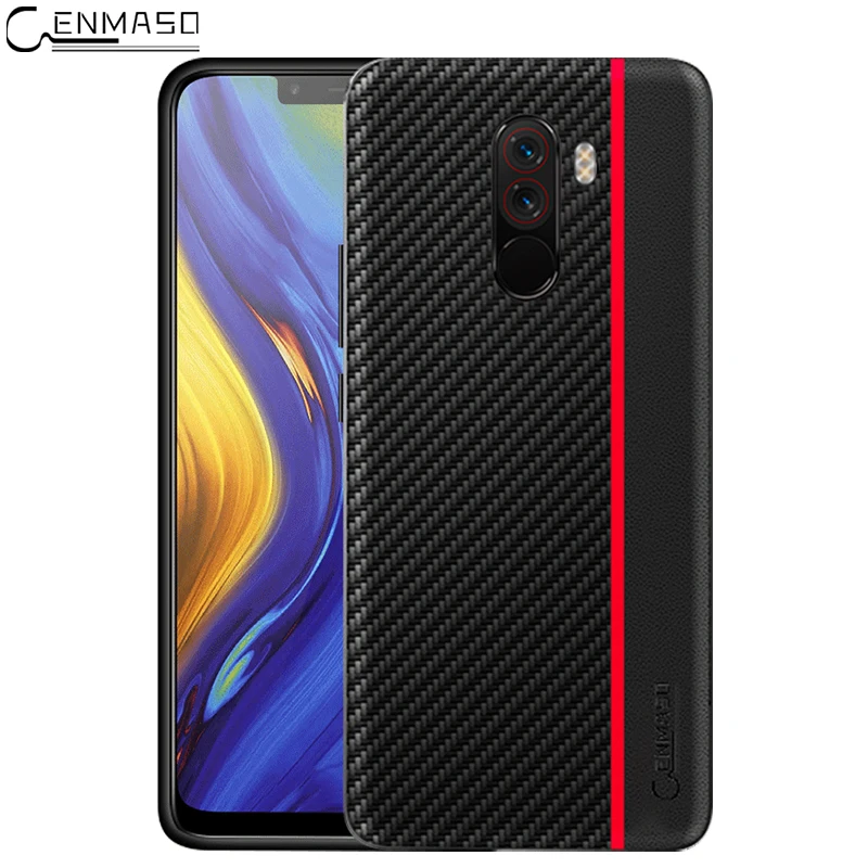 Для Xiaomi mi Pocophone F1 чехол из волокнистой кожи Силиконовый Мягкий противоударный чехол для Xiao mi Pocophone F1 чехол Capas Fundas