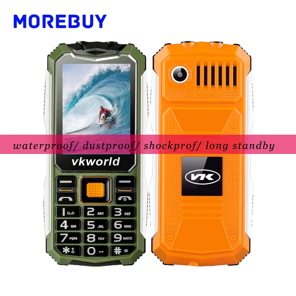 Original Vkworld Stone V3S Cellphone Daily Waterproof Dustproof Shatterproof Elder Phones 2 4 inch QCIF 240