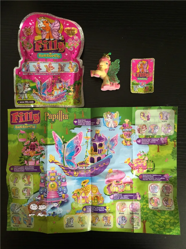 Симба Filly Блестящая бабочка серии лошадей оригинальную упаковку из флока «Мой маленький пони» куклы для детей Рождественский подарок игрушка 24 шт./компл