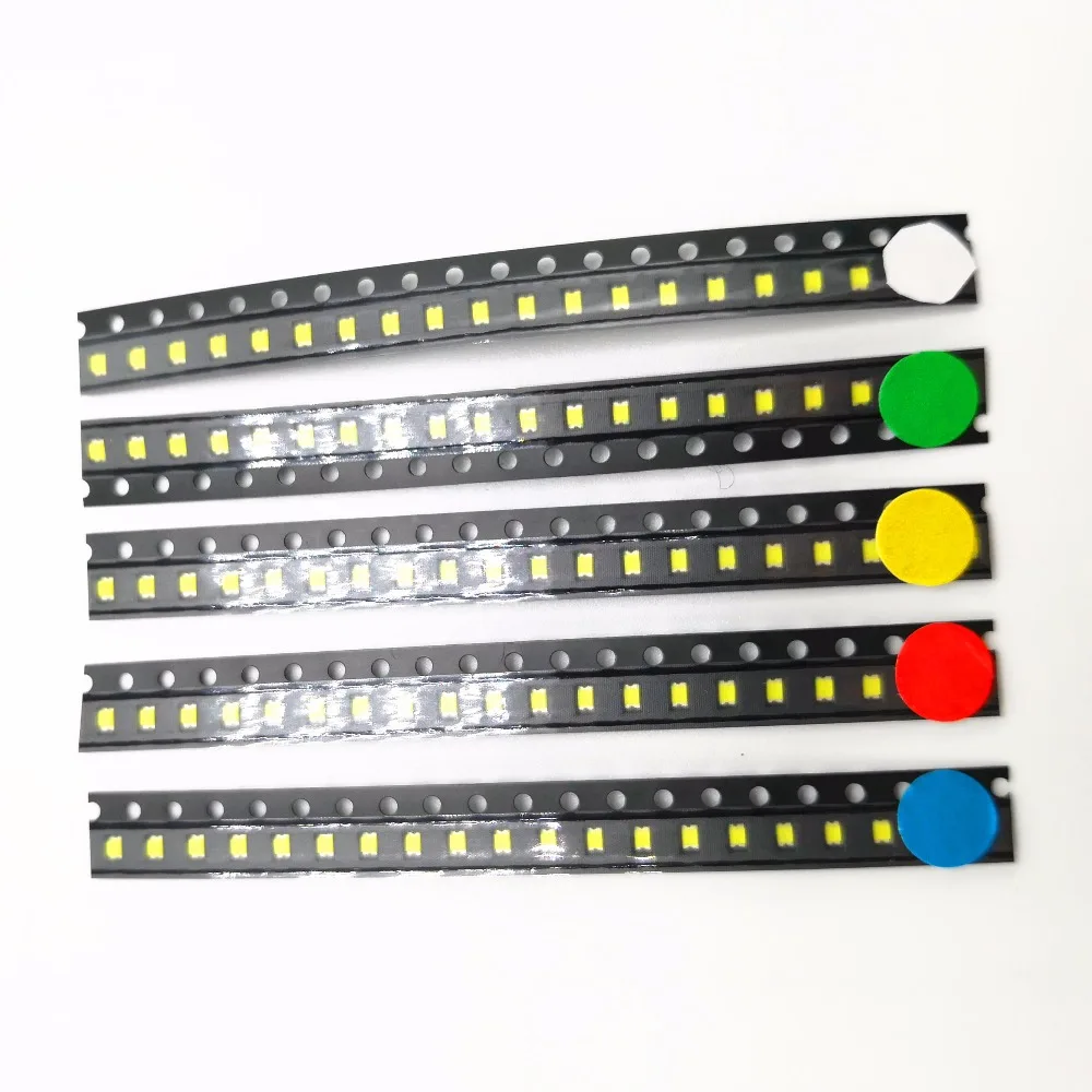 100 шт. 0402 0603 0805 1206 smd светодиоды красный желтый зеленый Белый Синий Оранжевый