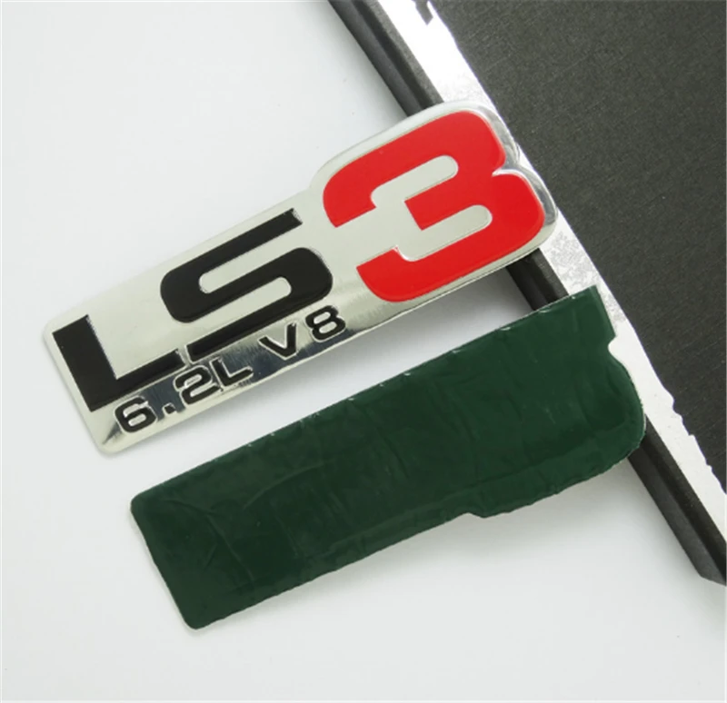 3D металлический логотип LS2 6.0L V8 сзади эмблемы для LS3 6.2L автомобилей Стайлинг