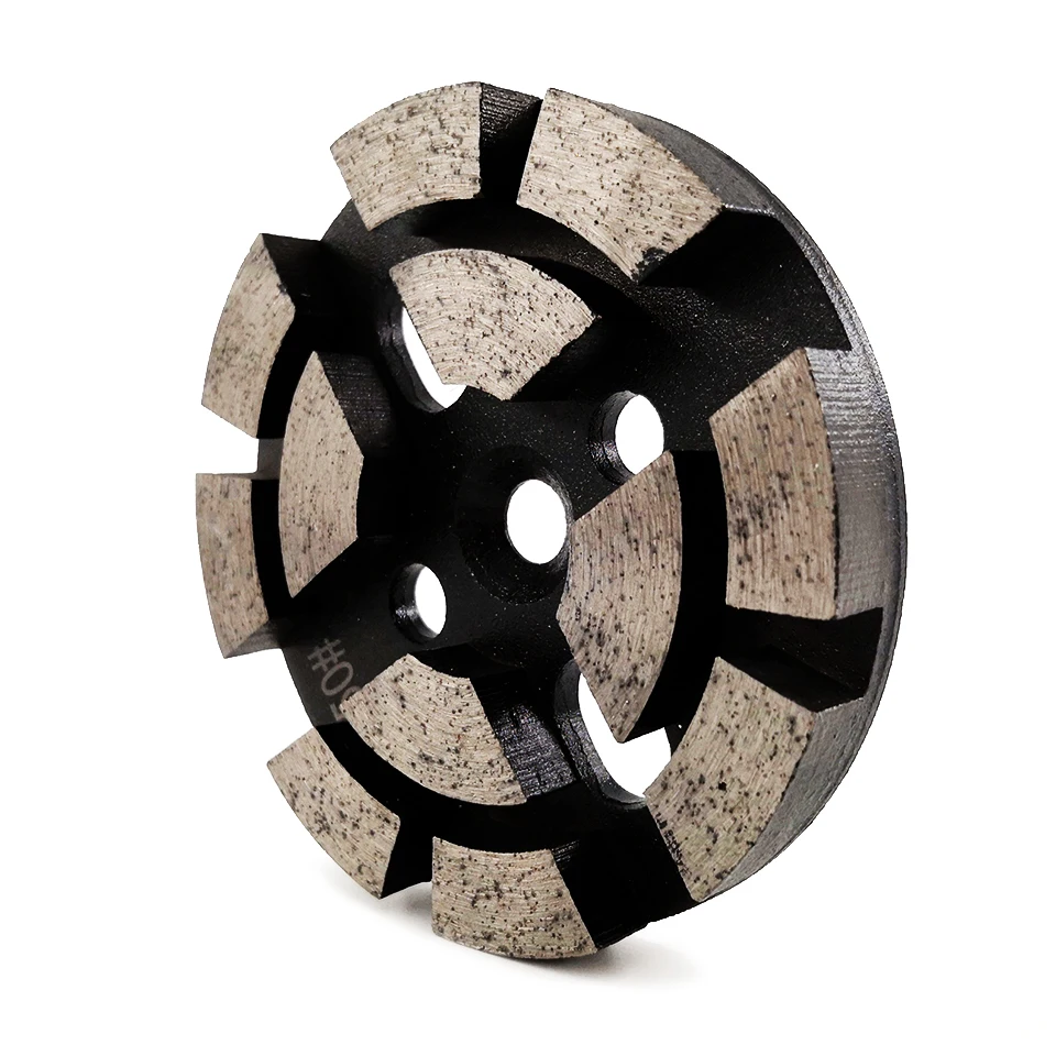 RIJILEI 3PCS/Set 4inch Diamond Grinding disk for Concrete Terrazzo Diamond Grinding Shoes for Stone Diamond grinding plate ZJ01