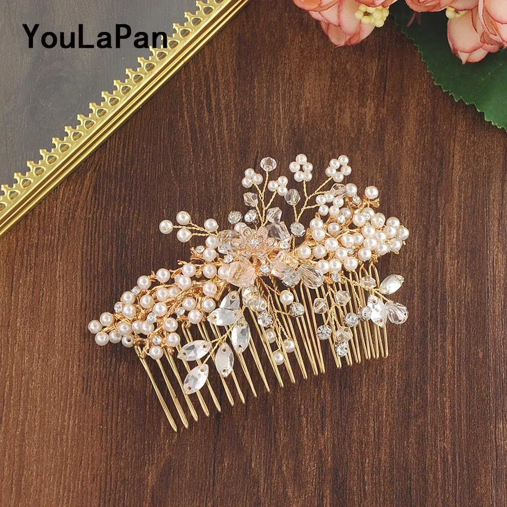 YouLaPan HP44 свадебная тиара свадебные гребни свадебные аксессуары для волос Свадебные украшения для волос свадебные расческа для волос