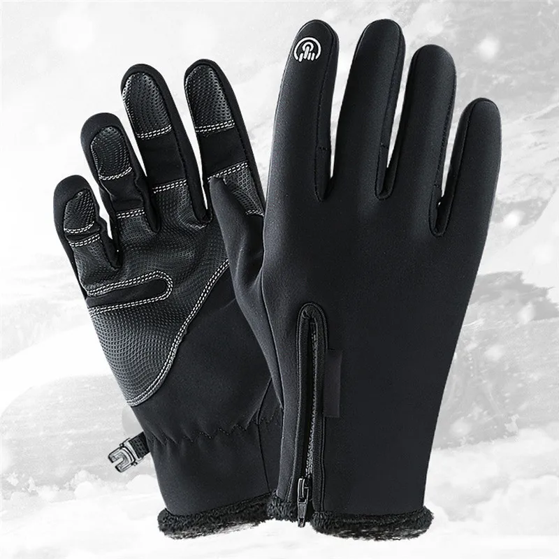 

Women Men Windproof Warm Winter Cycling Gloves Thermal Touch Screen Full Finger Riding Gloves Warm Gloves