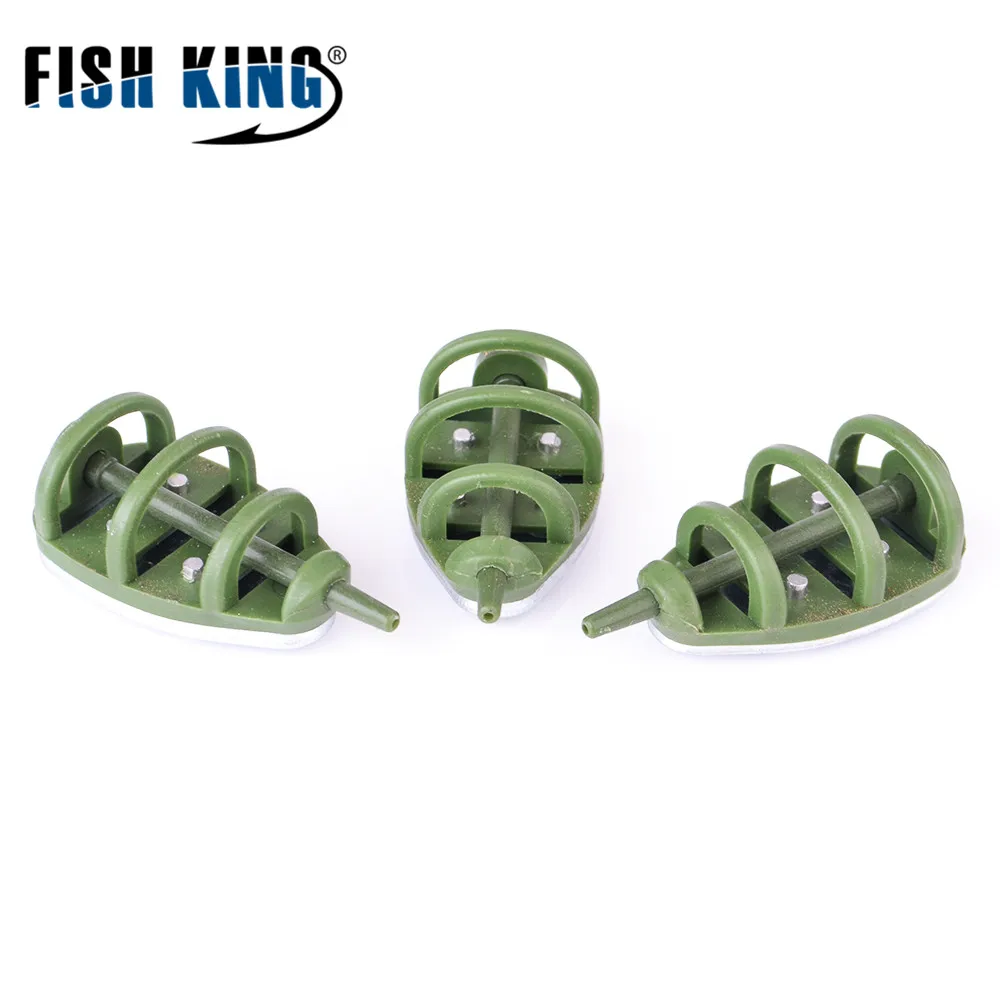 FISH KING 3 шт./лот свинцовый вес 30 г 80 кормушка клетка для ловли карпа рыболовные
