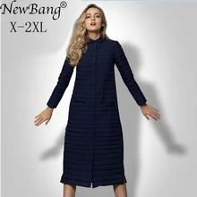 Бренд NewBang, длинный женский пуховик, пуховое пальто, ультра легкий пуховик, Женская однобортная ветровка, пальто