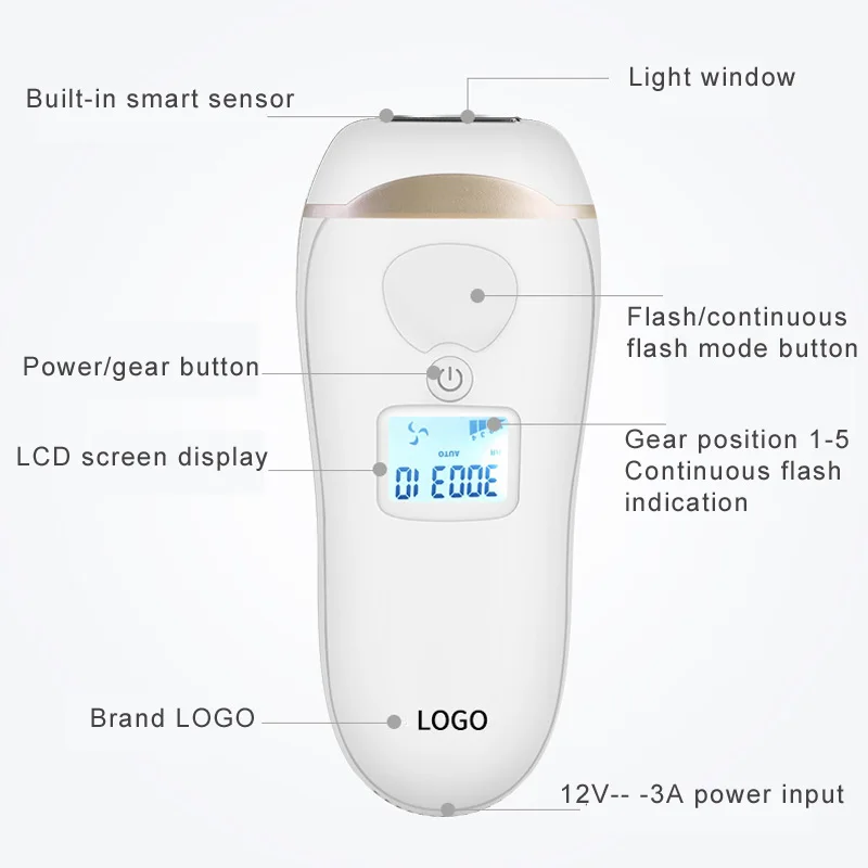 35W IPL Laser Hair Removal Machine Laser Epilator Hair Removal Permanent Bikini Trimmer Electric depilador a laser
