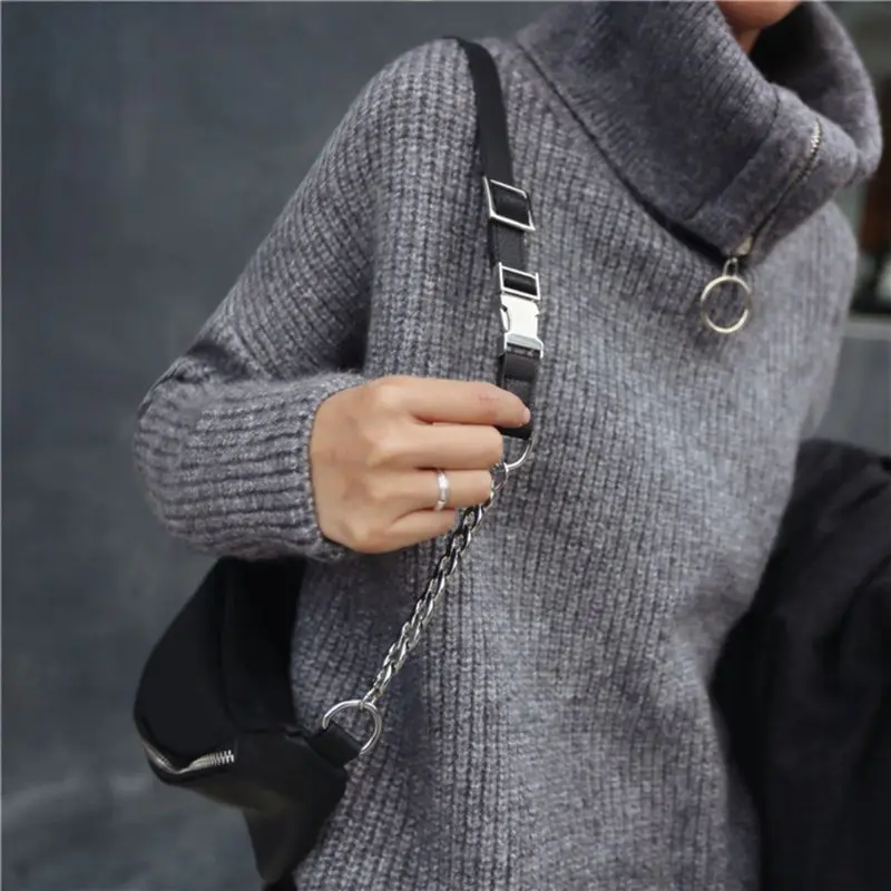 Модная Кожаная поясная сумка для телефона с металлической цепочкой для женщин