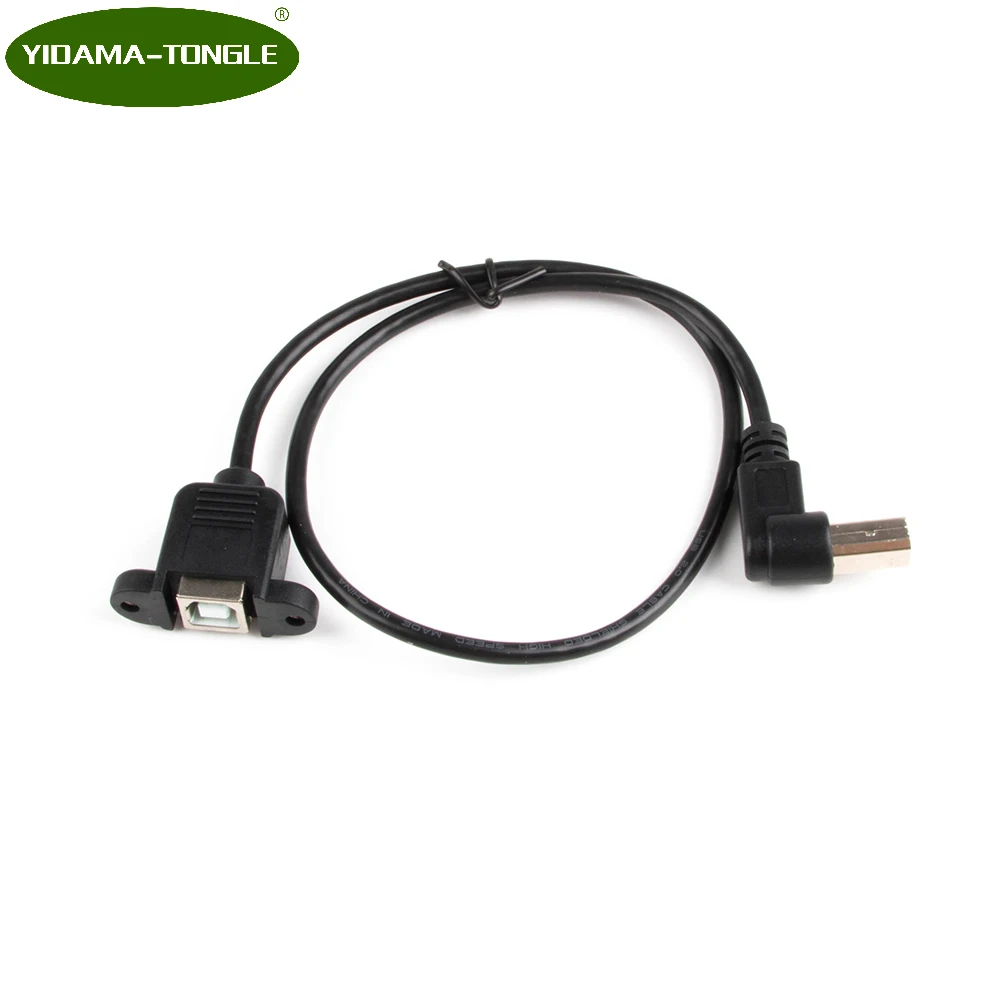 

Right Angle USB Type B male to USB B female Printer Panel Mount new Extension Sync Cable Cord