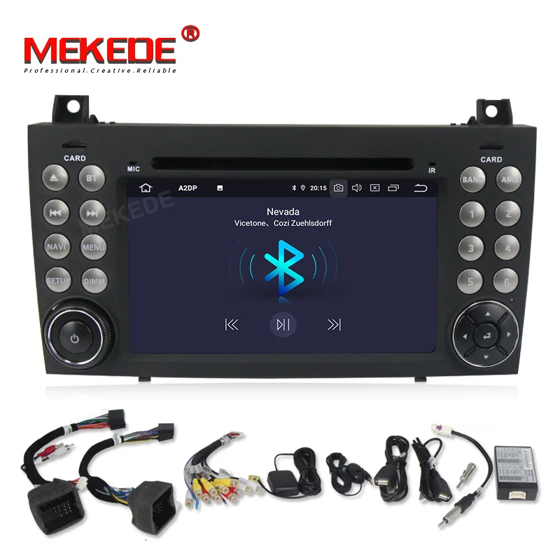 Perfect MEKEDE Car Multimedia player PX30 Android 9.0 car radio stereo DVD player For Benz R171 W171 Benz SLK R171 SLK200 WIFI GPS BT 4