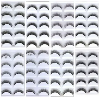 

Wholesale 250 Pairs Eyelashes Mink Natural Multi-Layered Crosses Realistic Eye Lashes Eyelash Extension Doll False Eyelashes