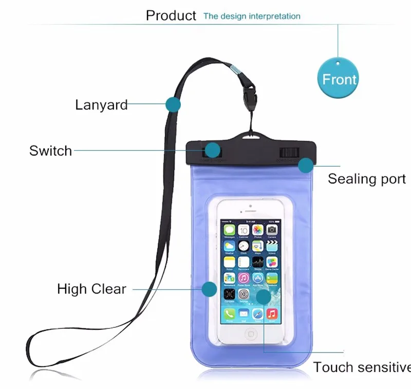 200 шт./лот подводный Водонепроницаемый мобильный телефон сумка чехол для Samsung LG HTC ZTE Ми iphone 4 4S 5 5C 5S SE 6 7 Plus OPPO ZTE