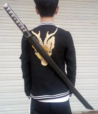 Хорошее качество Kendo Shinai Bokken деревянный меч нож tsuba, катана nihontou фехтование обучение Косплей COS обучение мечи - Цвет: 3BLACK LEATHER BAG