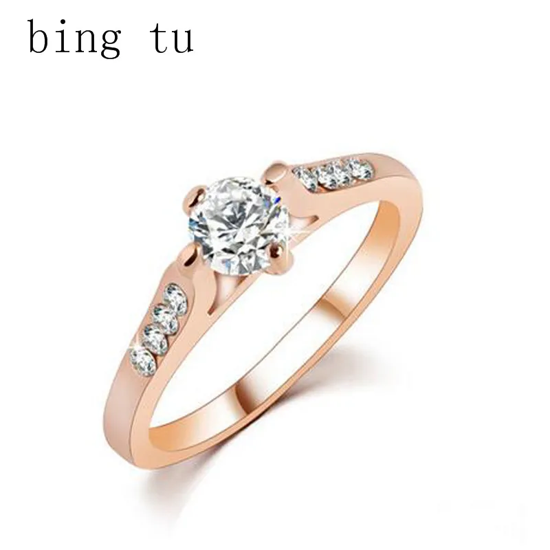 bing tu ol style simple gold color women ladies wedding rings cubic zirconia dubai jewelry bride - Ladies Wedding Rings bing tu ol style simple gold color women ladies wedding rings cubic zirconia dubai jewelry bride - Ladies Wedding Rings