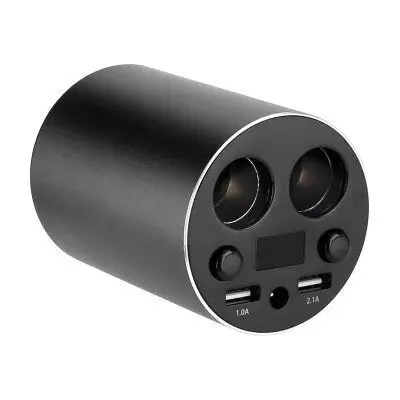 

Car Charger Fast Quick Charge 2.1 USB HUB Cup Holder Adapter Compatible