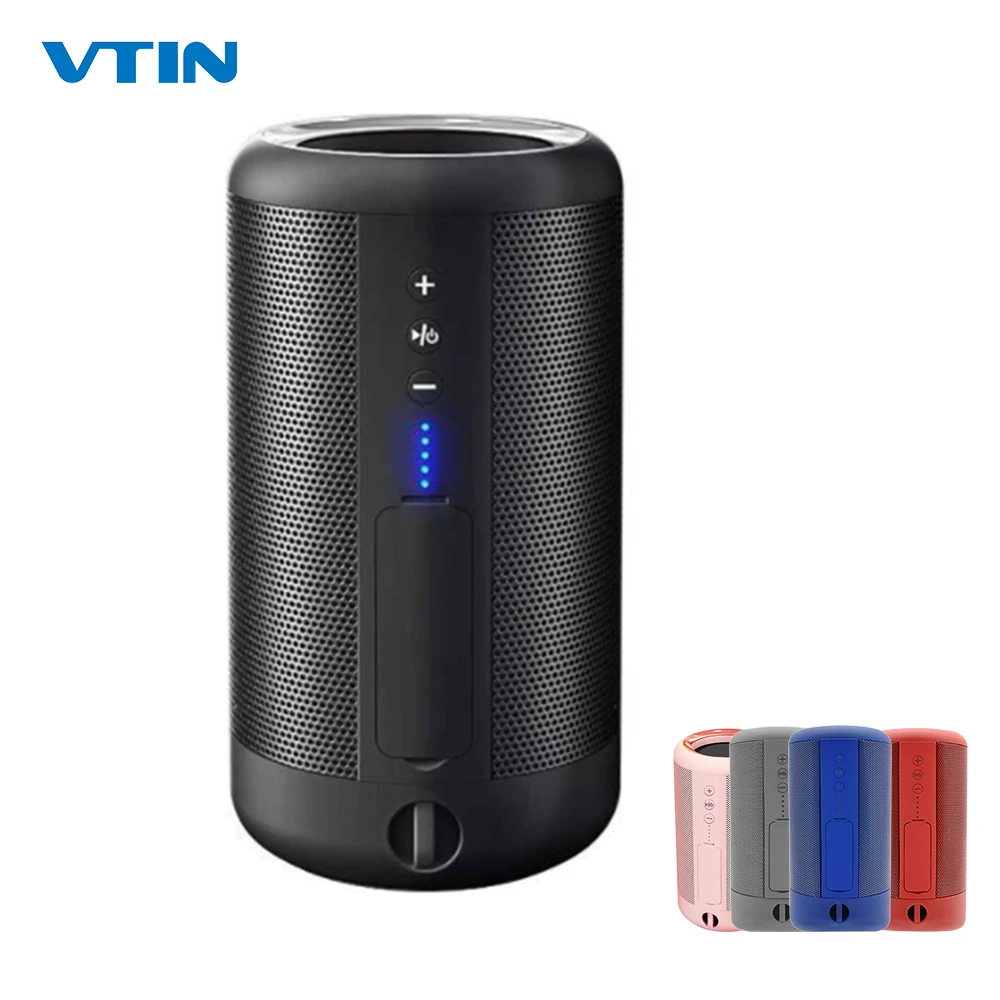 

VTIN Wireless Bluetooth 5.0 Speaker IPX5 waterproof 3D 360 Stereo HiFi Music Speaker TF Card 3.5mm AUX For IPhone/Xiaomi/Android