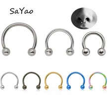 2 Шт Радуга хирургической Нержавеющая сталь круговой Штанги Подкова кольцо в носу CBR BCR кольцо губы кольцо, Украшения для тела козелка серьги