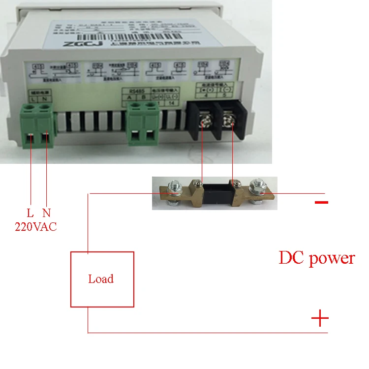 DC0-75A/75mV Цифровой DC ампер Панель метр с RS485 функция связи с током шунта CJ-DA51-T постоянного тока Панель метр