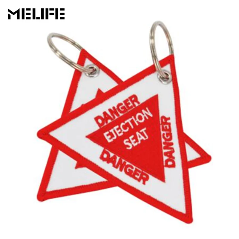 MELIFE 3 قطعة/الوحدة تسلق الاكسسوارات مفتاح سلسلة مثلث طرد مقعد 9 CM الدراجات النارية والسيارات التطريز العلامات الرئيسية OEM المفاتيح