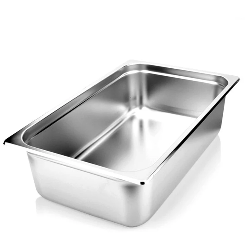 1/1" Stainless Steel Steam Table Food Pan Commercial Big 53*32.5CM Buffet Restaurant Pan With