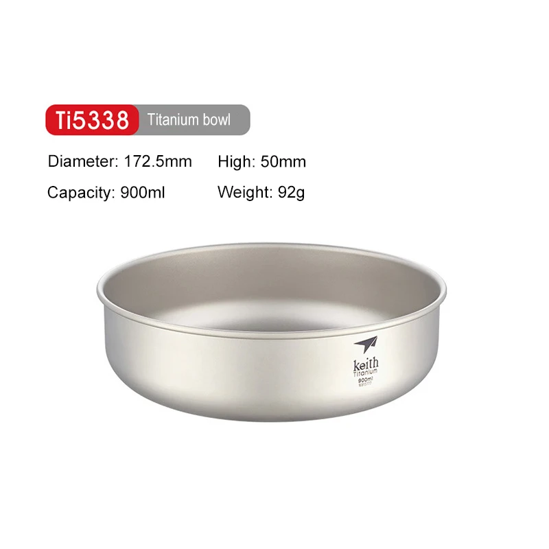 Keith al aire libre de titanio de Camping de Pan olla vajilla utensilios de cocina 300 ml-900 ml Ti5332/Ti5338