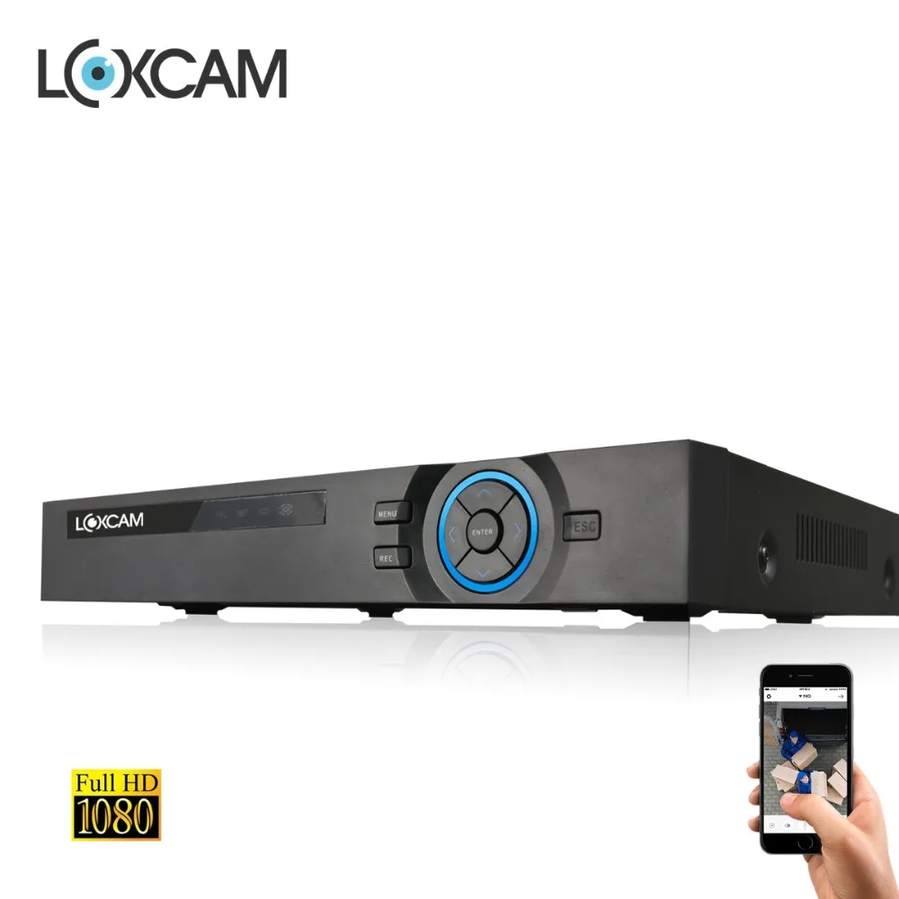 LOXCAM 16CH AHD-H 1080P рекордер DVR рекордер HDMI P2P iPhone вид 16 каналов автономный 6 в 1 DVR NVR ONVIF 3g wifi