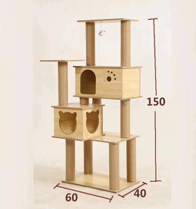 Большая кошачья альпинистская Рама кошачий наполнитель дерево когтеточка кошачья игрушка прыгающая платформа Многослойные твердые деревянные принадлежности для кошек - Цвет: ml2