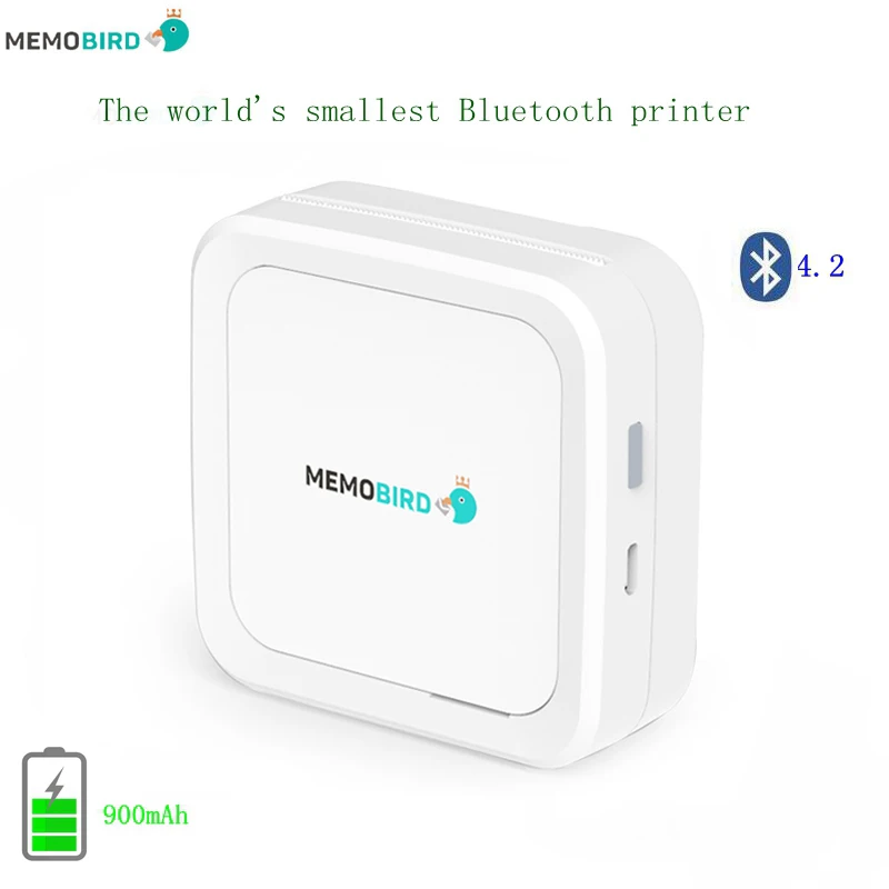 Портативный принтер для наклеек MEMOBIRD G3 GO + 3 рулона Новый беспроводной карманный