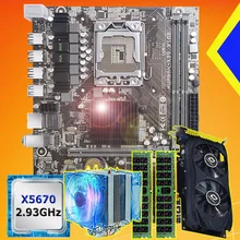 Скидка материнская плата комплект huanan Zhi X58 Материнская плата с ЦП Xeon X5670 2,93 ГГц ОЗУ 16 г(2*8 г) RECC GPU GTX750Ti 2 г видеокарта