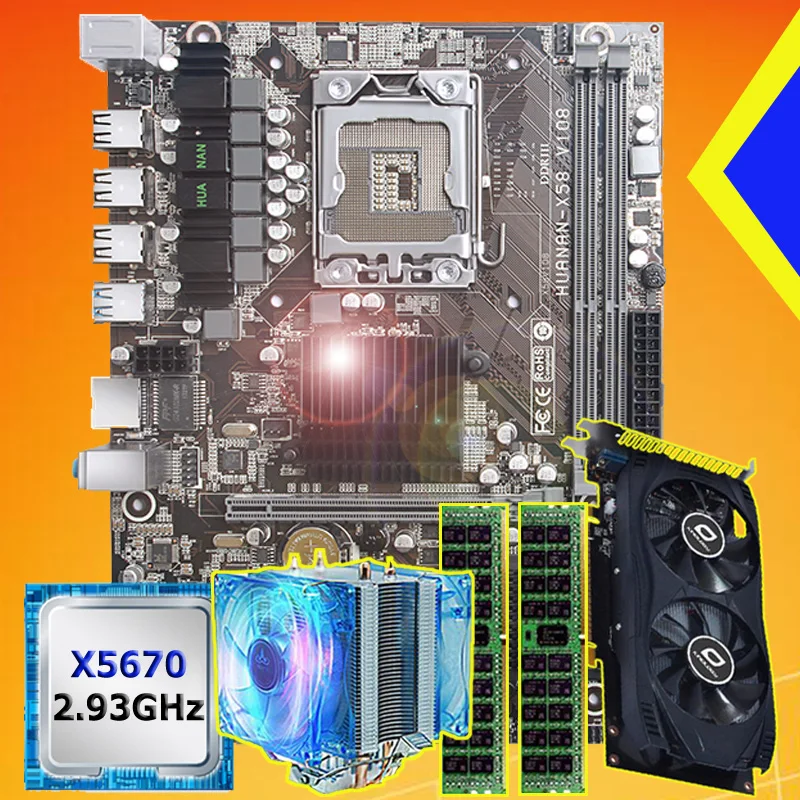 Discount motherboard bundle HUANAN ZHI X58 motherboard with CPU Xeon
