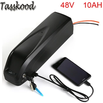 

Hailong ebike lithium battery 48v 10ah with USB port electric bicycle battery 48v 750w bafang li ion battery with Charger +bms