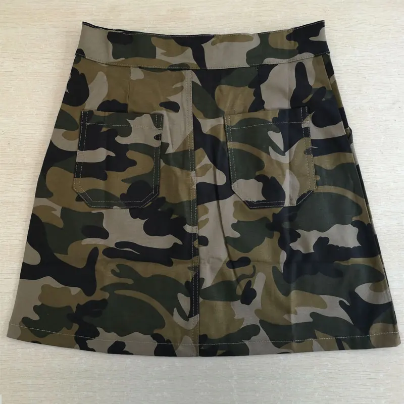 Flectit в Корейском стиле модные женские туфли Camo Cargo; юбка с пояс с высокой талией, с принтом в виде камуфляжа, мини-юбка уличная Стиль