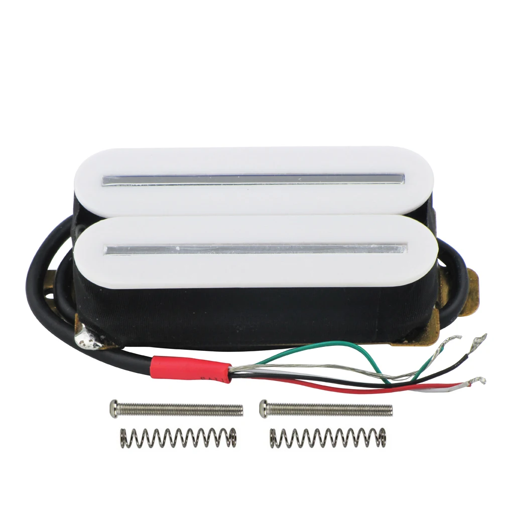 

FLEOR Dual Hot Rail Humbucker Pickup 57mm Rail Ceramic Electric Guitar Pickup Humbucker High Output White Color