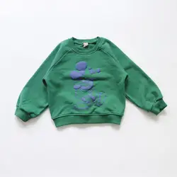 Для маленьких девочек и мальчиков свитер рубашки корейская мода мультфильм Повседневное детей Clothins