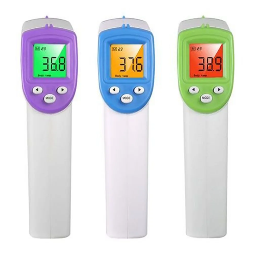 Цифровой инфракрасный термометр IR измеритель температуры тела для детской Поверхности Лба Бесконтактный пистолет ЖК-дисплей 4 цвета