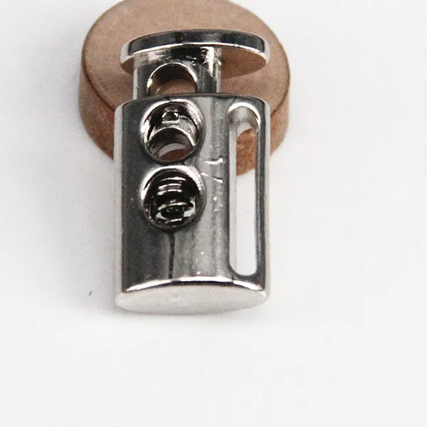 100piece Silver Tone Metal Stopper Toggle Buckle Rope Clamp Cord Locks