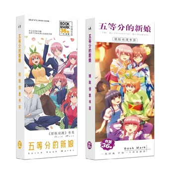 

New 36Pcs/Set Anime The Quintessential Quintuplets Paper Bookmark Book Holder Message Card Fans Gift