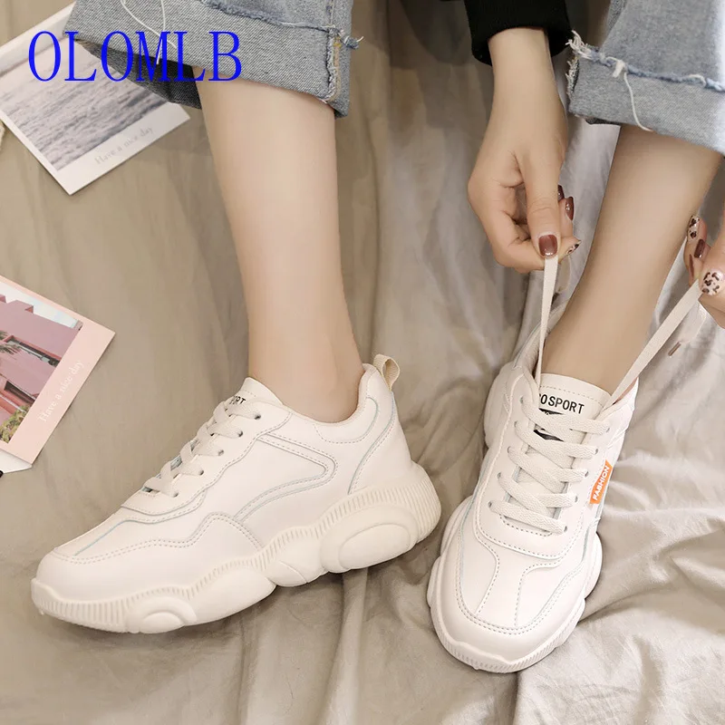 

OLOMLB Women Shoes 2019 New Chunky Sneakers Women Vulcanize Shoes Casual Fashion Dad Shoes Platform Sneakers Zapatos de mujer