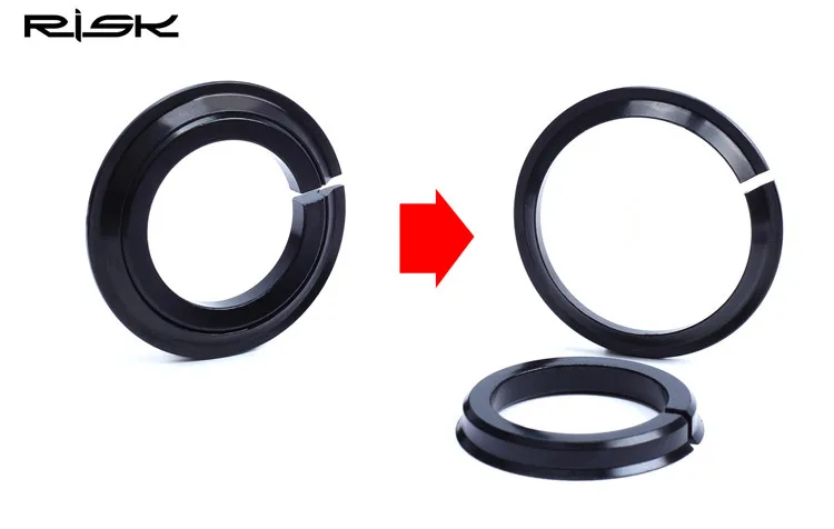 Риск 1-1/" велосипед Гарнитура 44-55/56 мм коническая гарнитура для горного велосипеда Черный Алюминий гарнитура ЧПУ подшипник велосипед Запчасти