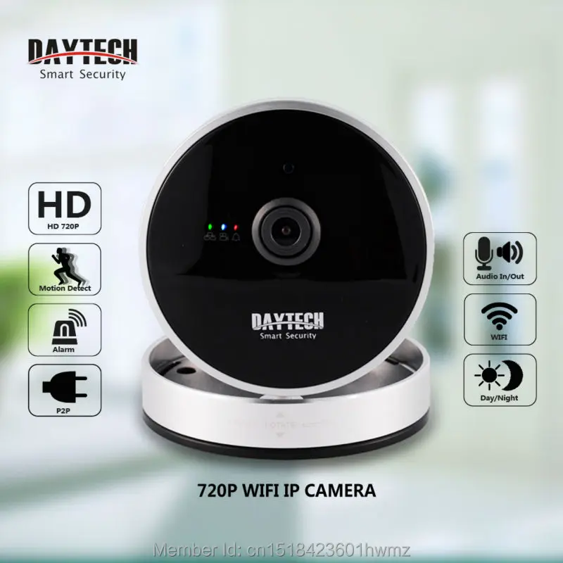 Daytech WiFi IP Camera P2P Wi-fi Camera Network Wireless IP Camera H.264 1.0MP 720P Night Vision Wifi Monitor Network CCTV 8814
